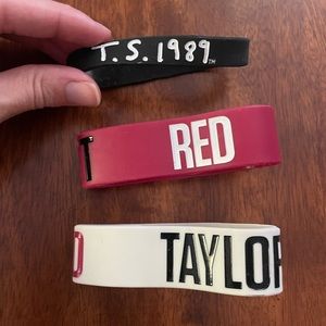NWOT Taylor Swift Red & 1989 Tour bracelets - official Merch from tours